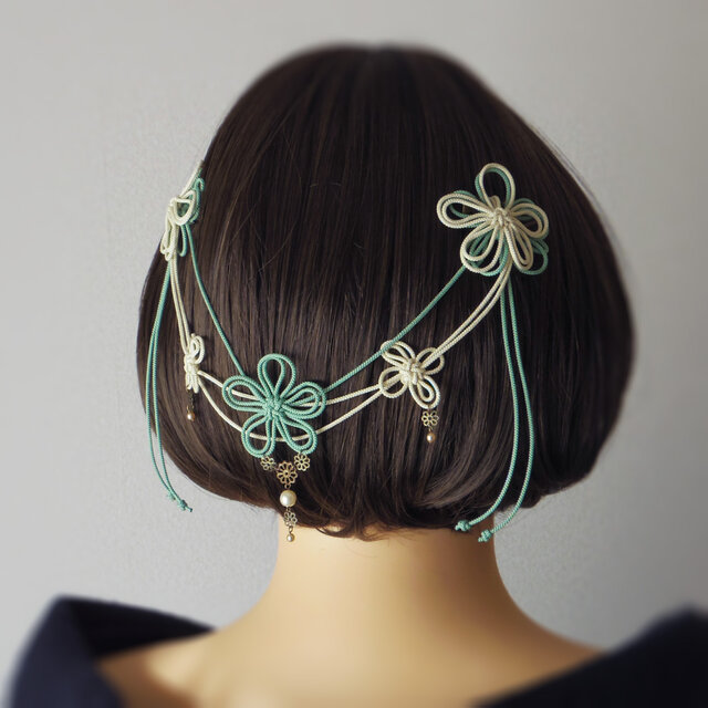 【新作】ヘアコーム「みちゆきて涼」（淡緑×アイボリー）
