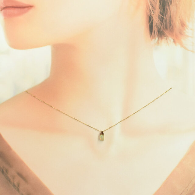 A*4様 K10オパールネックレス　刻印あり Limited Edition》K10オパール／ダイヤモンドネックレス｜ネックレス