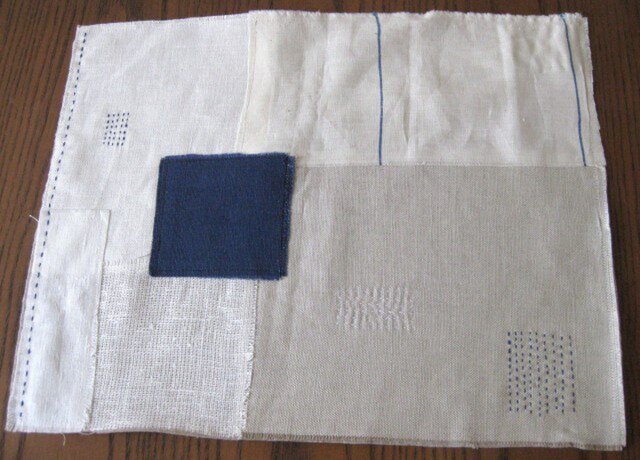 リネンパッチワーク ランチョンマット Blue | iichi 日々の暮らしを