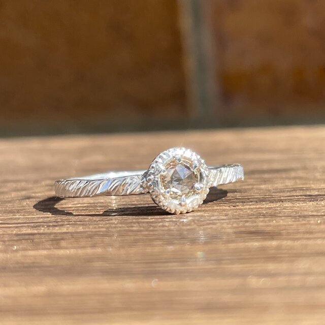 ローズカット　リング 推奨品☆ローズカットダイヤモンド 豪華フラワーリング 2.06ct