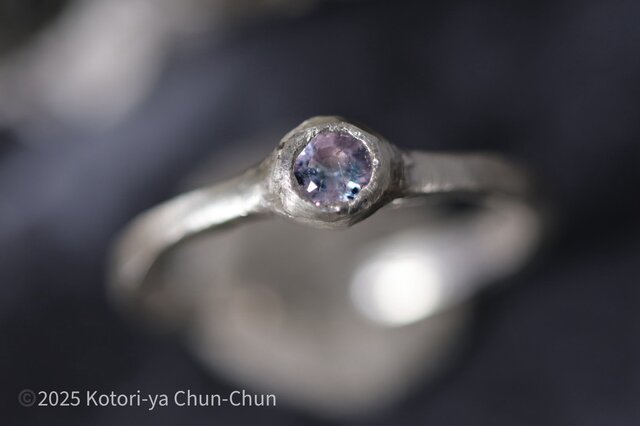 サファイアシルバーリング マルチカラーサファイア シルバー925リング・トパネールメレ