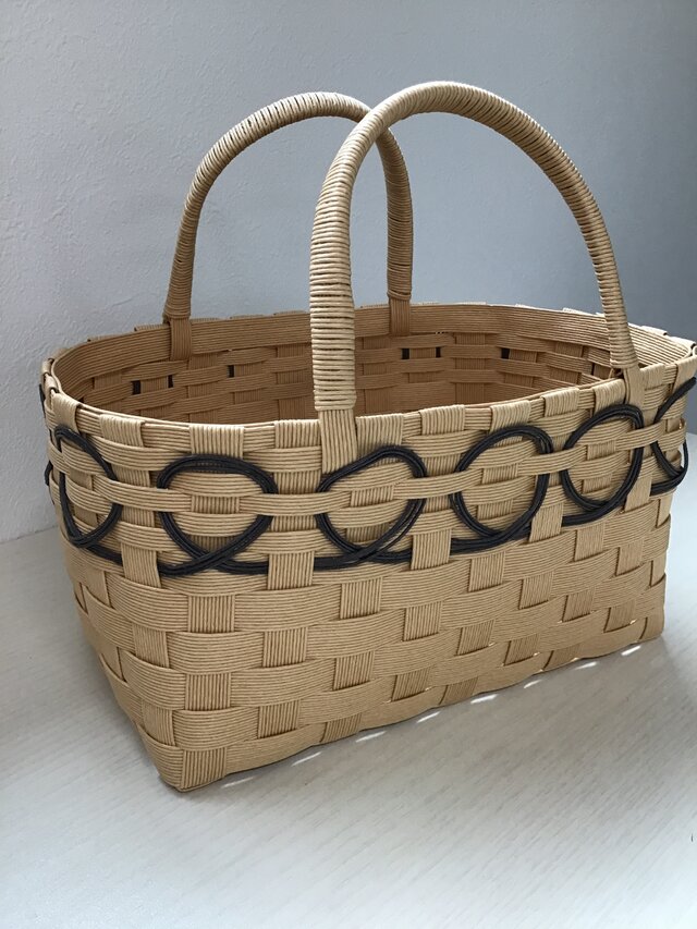 オシャレ模様の収納かご　小物入れ