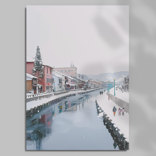 日本絶景ポストカード｜小樽運河（北海道県）｜日本製｜飾り・贈り物・日記・インテリア