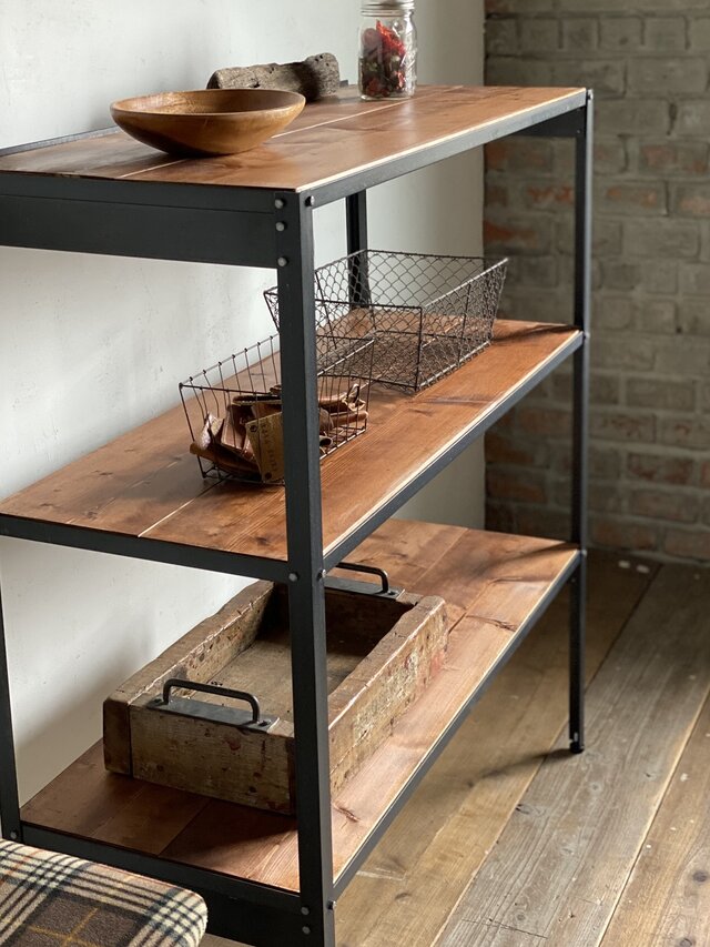 数量限定 IS100 アイアン シェルフ 棚 ディスプレイ キッチン 収納