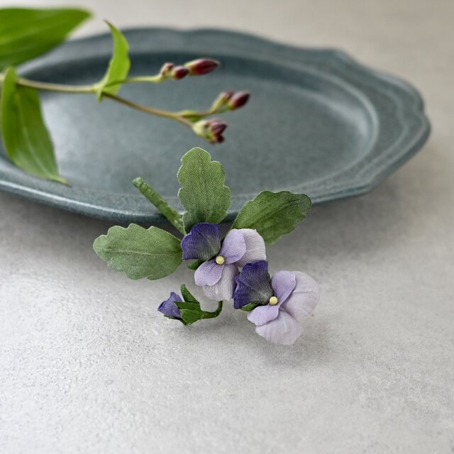 ☆パープル系の布花セット・フランスアンティーク☆ ☆パープル系の布花セット・フランスアンティーク パープル系の布花