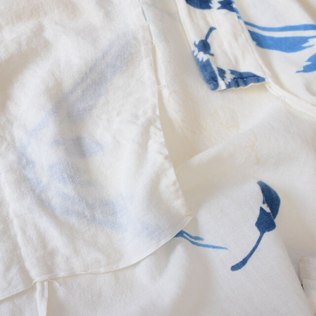 手ぬぐい パッチワーク つぎはぎ 広袖 着物 木綿 古布 ジャパン