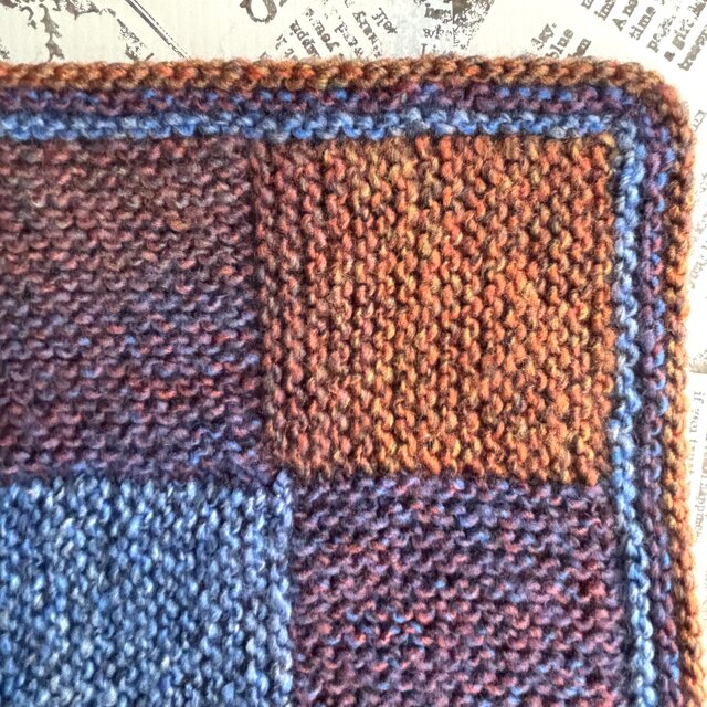 ガーター編みのブランケット おくるみ 膝掛け 手編み MONA | iichi