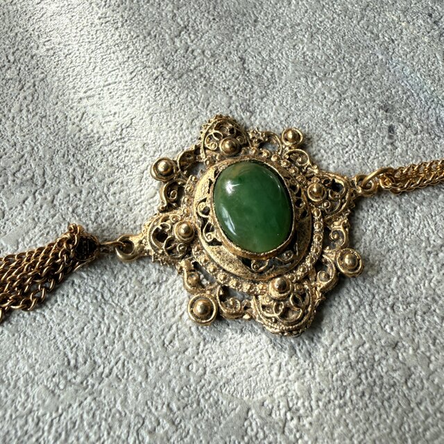 N306-ヴィンテージネックレス U.S.A. 1960's Victorian Filigree