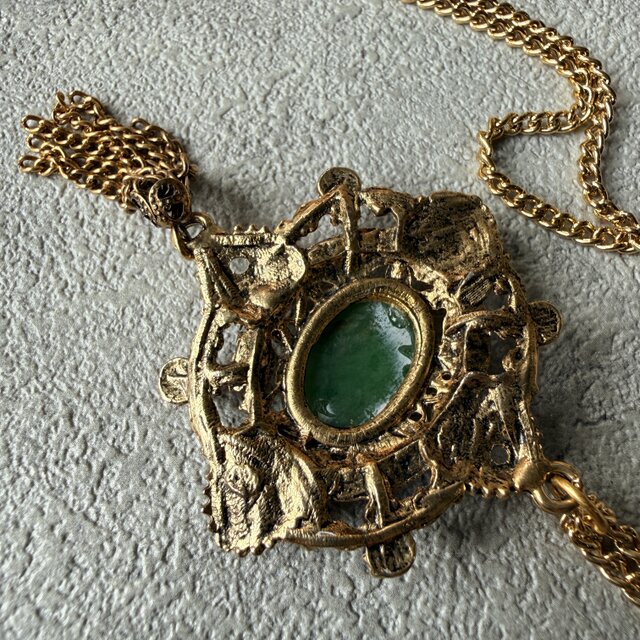 N306-ヴィンテージネックレス U.S.A. 1960's Victorian Filigree