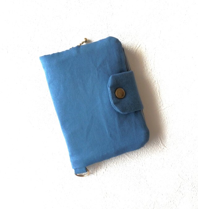 障害者手帳・タクシー券ケース　ビンテージブルー（Ⅾカン付）
