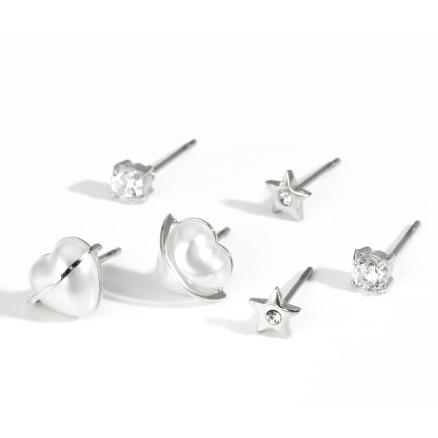送料無料】 デイリースタッドピアス3種類セット｜サージカルステンレス