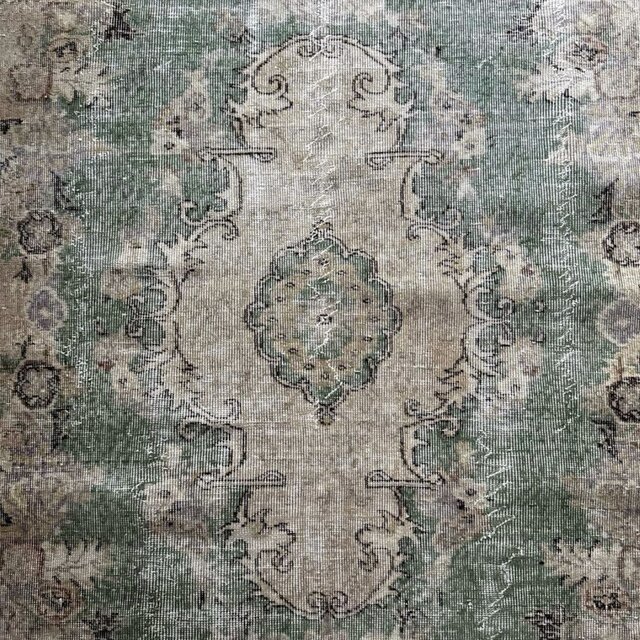 超大判170×288グレイ×ミルクティー×グリーン トルコヴィンテージ