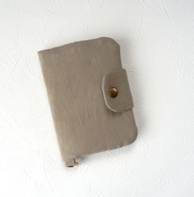 障害者手帳・タクシー券ケース　グレージュ（Ⅾカン付）