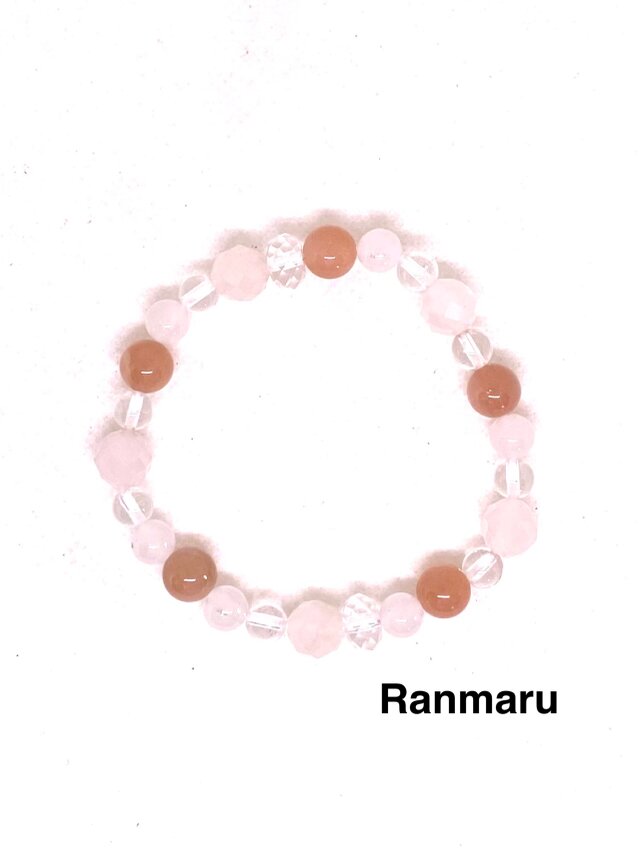 ローズクォーツ/ムーンストーン/天然石/ブレスレット/可愛い/誕生石⭐️