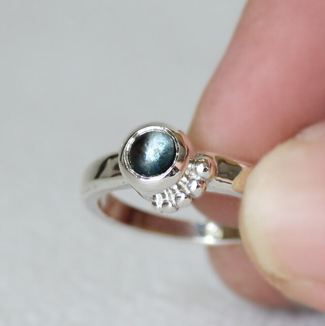 blue topaz　【Silver925+ロジウムコーティング】