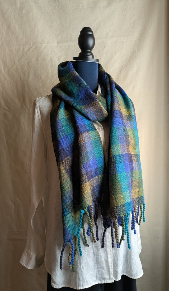 手織りストール　～wool～ #27