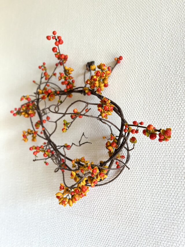 ツルウメモドキの枝リース | iichi 日々の暮らしを心地よくする