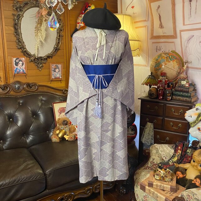 着物 リメイク ワンピース ドレス 洗える 化繊 帯サッシュベルト 和洋 着物 リメイク ワンピース ドレス 洗える 化繊 帯サッシュベルト 和洋