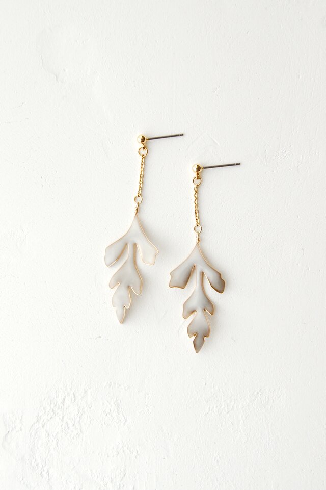 Frosty Leaf Earrings