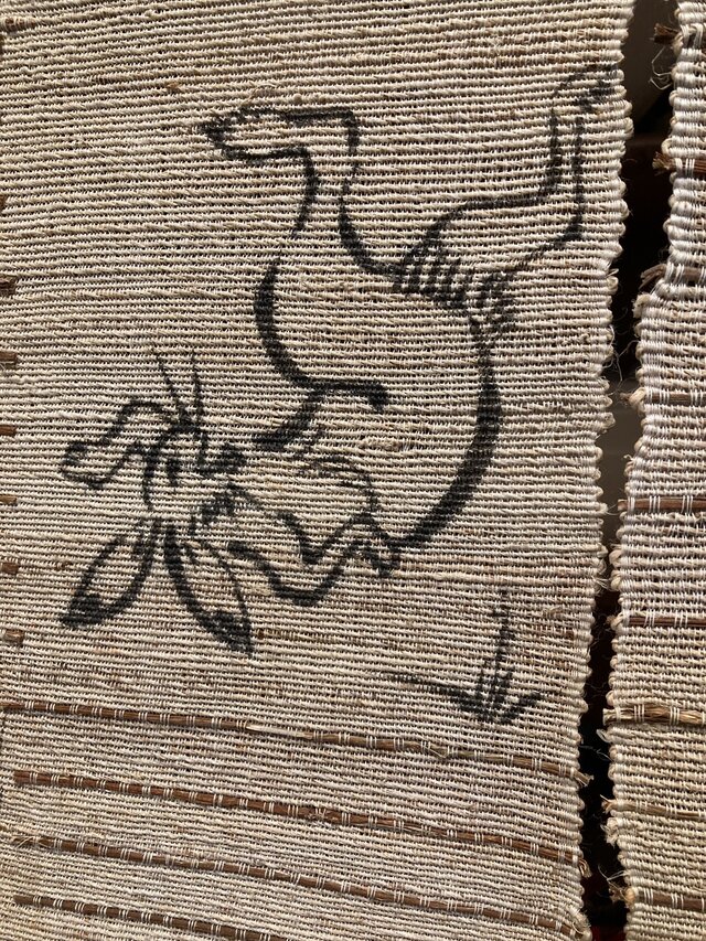 暖簾『鳥獣戯画 弓 腕比べ』水墨画家による肉筆 一点物 暖簾『鳥獣戯画 弓 腕比べ』水墨画家による肉筆 一点物