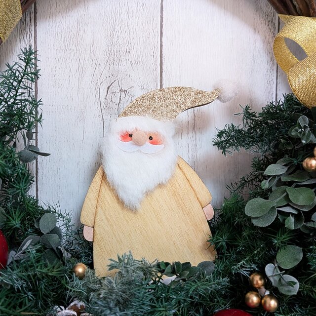 クリスマス早割企画】クリスマスハーフリース（金色帽子のサンタさん