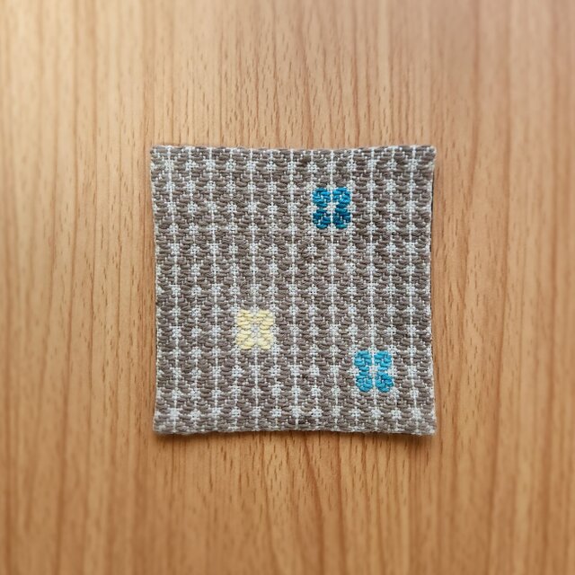 コースター　四ツ葉　栗②