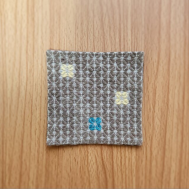 コースター　四ツ葉　栗①