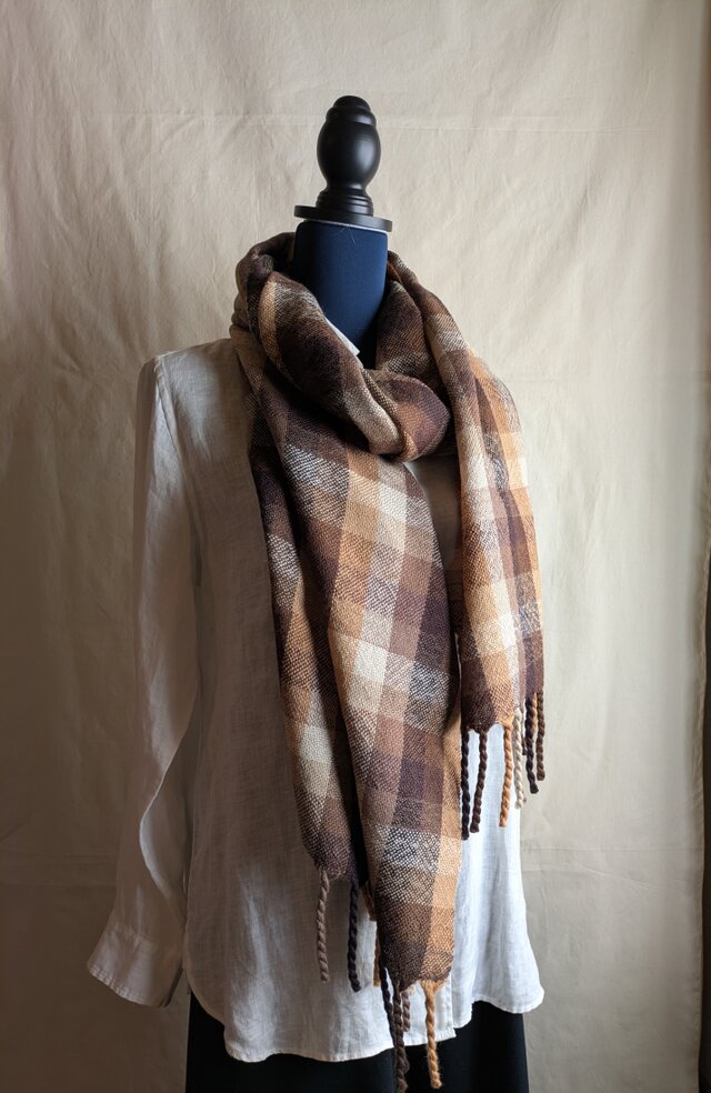 手織りストール　～wool～ #30