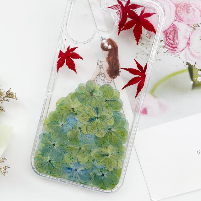 押し花ケース、iphone17、Galaxy S25、Google pixel 10 、Xperia 1 VII