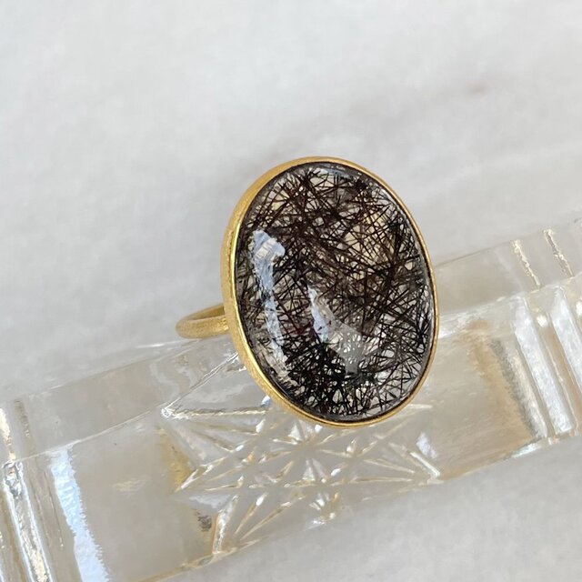 SVR-206 【CERCA50%OFF】ブラックルチルリング 10.5号 SV925