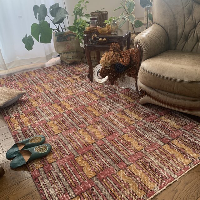 694 ヴィンテージ トルコ製 ヤージベディル トライバル 絨毯 百貨店