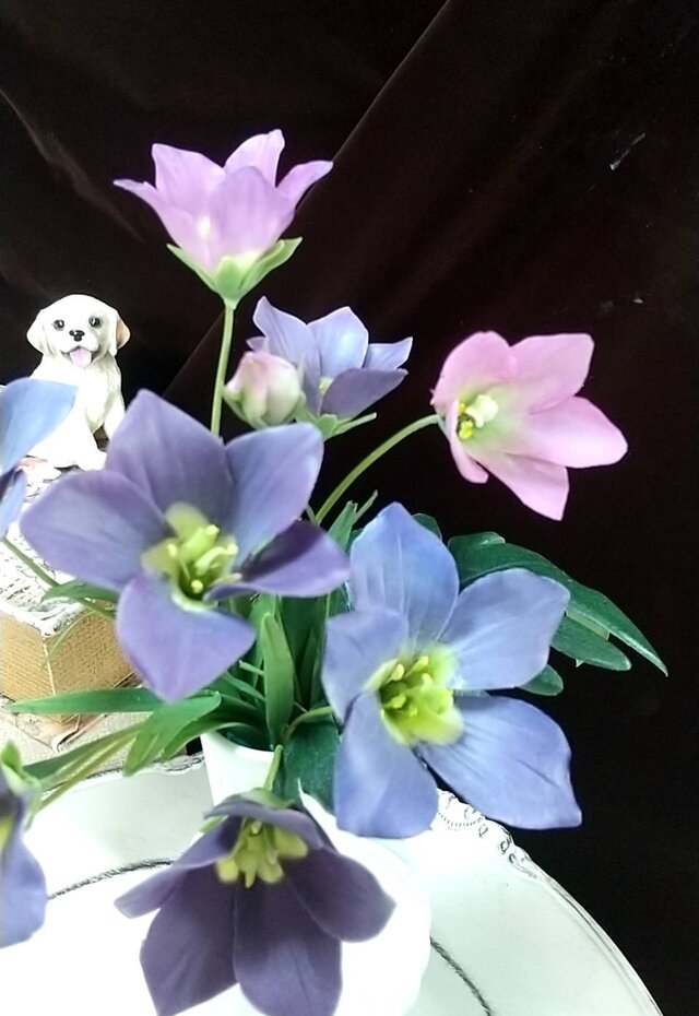 ☆粘土の花[トルコ桔梗]☆ | iichi 日々の暮らしを心地よくする