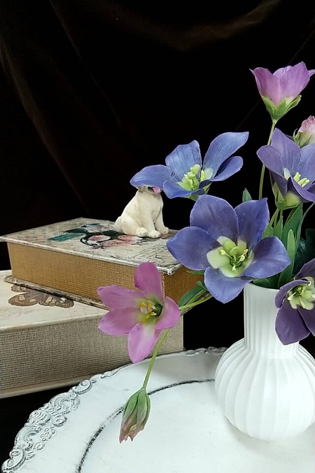 ☆粘土の花[トルコ桔梗]☆ | iichi 日々の暮らしを心地よくする