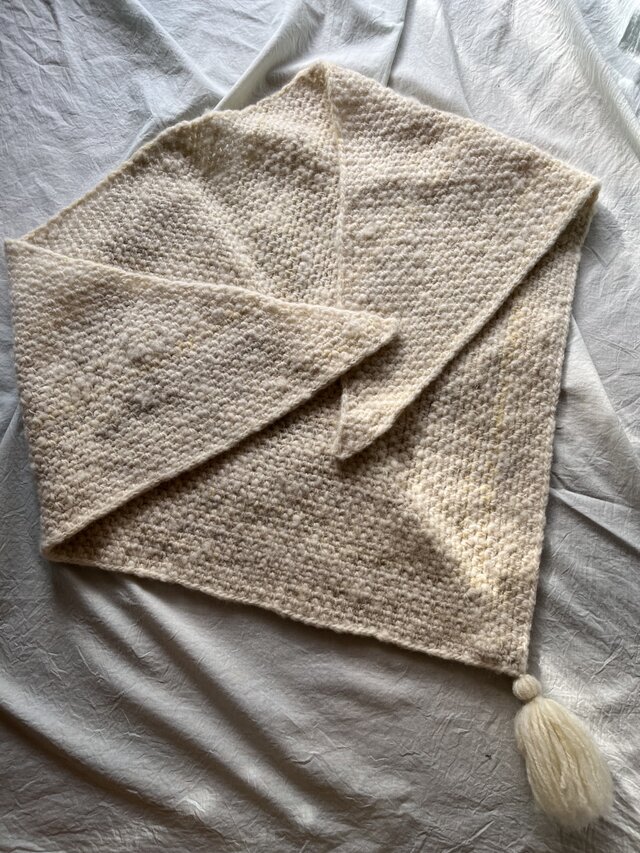 野良ショール 二ニウファーム様サフォーク羊