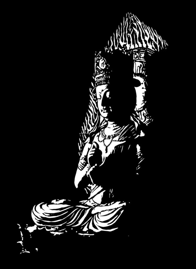 大日如来切り絵　A3サイズ