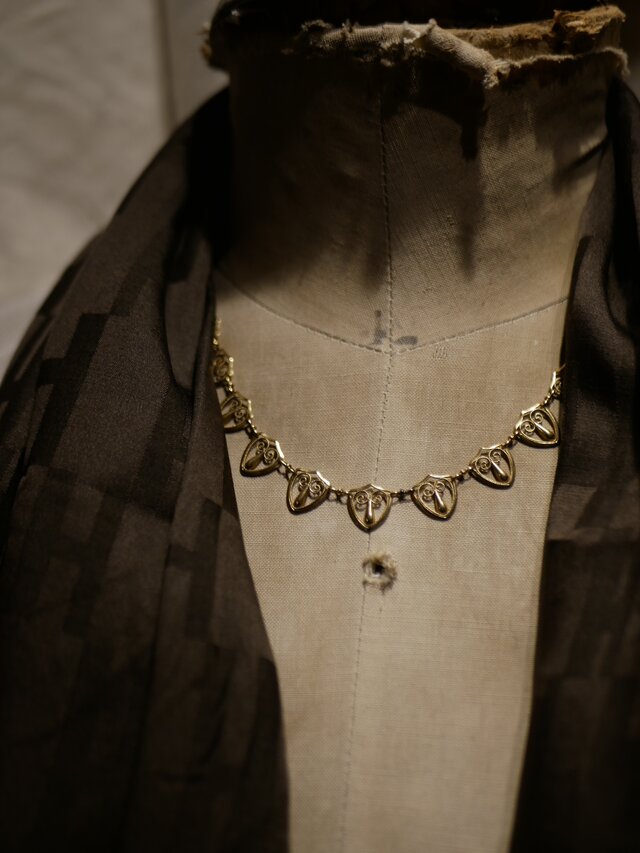 FN-18】 フィリグリー K18 アンティークネックレス フランス