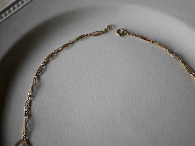 FN-18】 フィリグリー K18 アンティークネックレス フランス