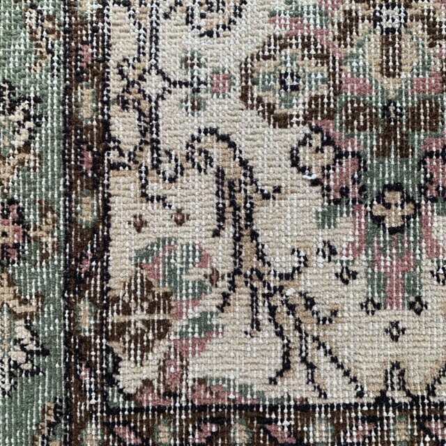 トルコヴィンテージラグ　204×108 くすみピンク　キャラメルベージュ　トルコ トルコヴィンテージラグ 204×108 くすみピンク キャラメルベージュ