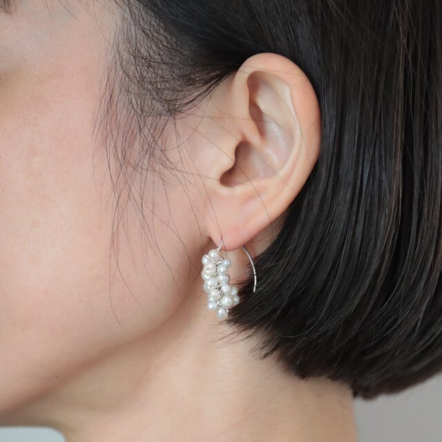 フックピアス 淡水パール | iichi 日々の暮らしを心地よくする