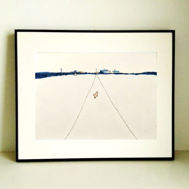 一点物｜風景画｜原画「家に帰る」※額縁入り（太子サイズ） | iichi