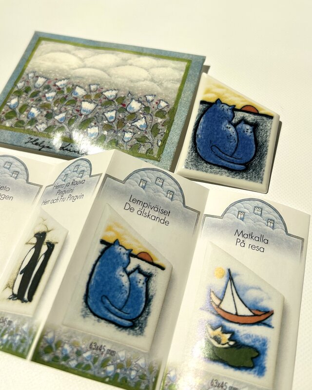 ARABIA Heljä Liukko Sundström ネコ ブローチ