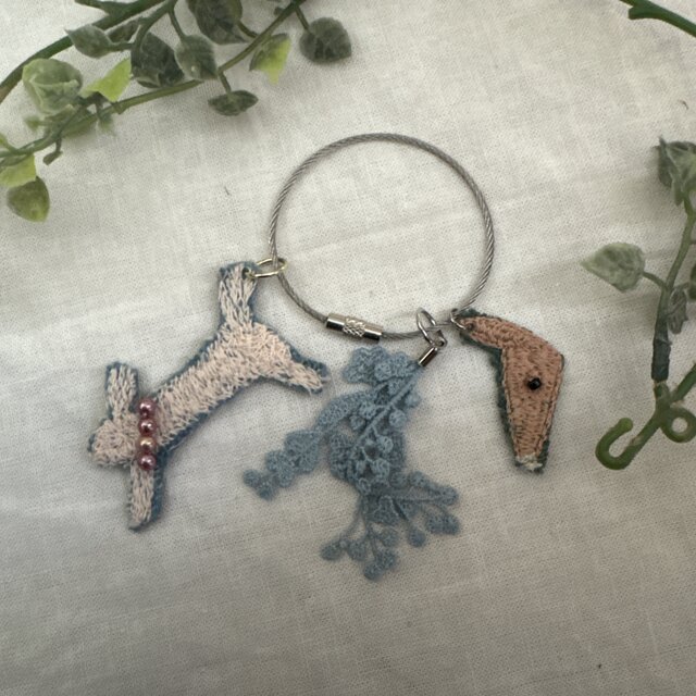 ハンドメイドチャーム＆キーホルダー＊ミナペルホネン ランランラン