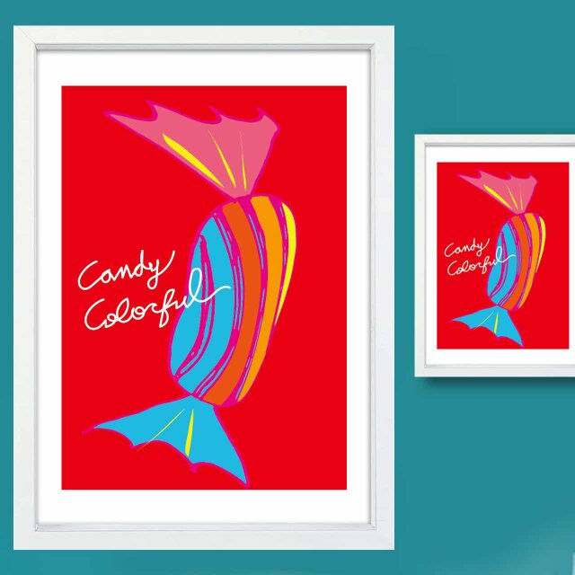 キャンディ　送料無料 　イラスト　A4〜A0　ポスター　アートポスター　アート/sei検索新着順　2797