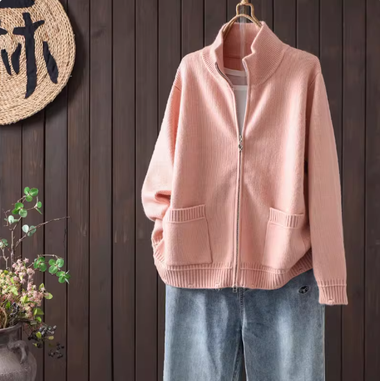 【秋冬の新作】 モードなスタンドカラーベスト ジップアップ オーバーサイズ きれいめ 秋 羽織り