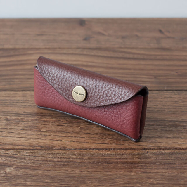 イタリア製牛革の収納型コンパクトキーケース ／ カラーコンビ