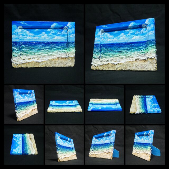 油絵 【夏の海】ミニ絵画 | iichi 日々の暮らしを心地よくする