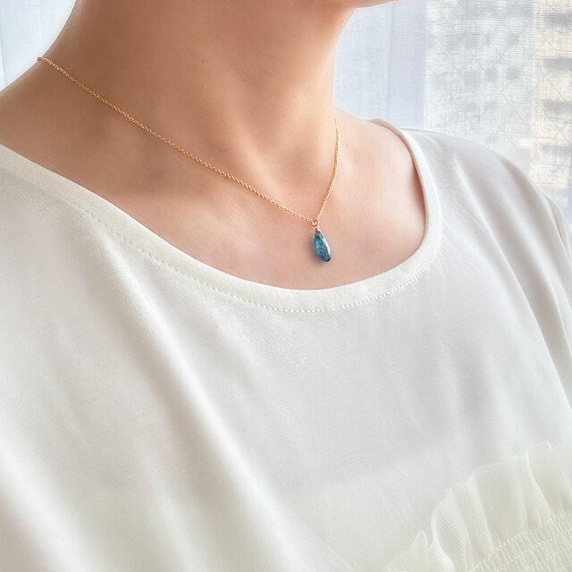 ✨知性的でクールなブルー✨ インディゴブルーカイヤナイト【L】の