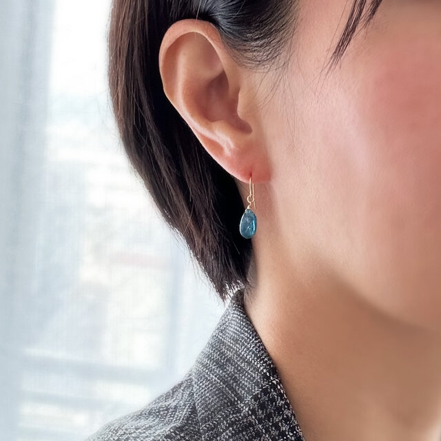 ✨知性的でクールなブルー✨ インディゴブルーカイヤナイト【L】の