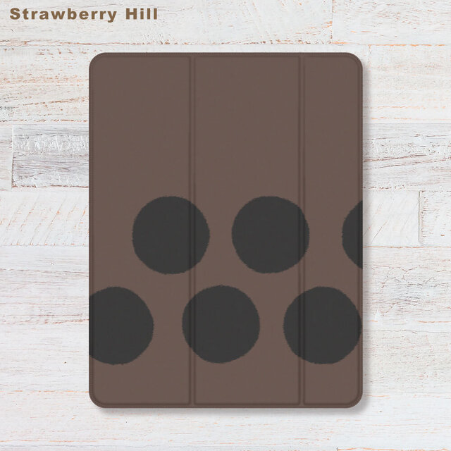 ドット iPadケース ペン収納 軽量 背面クリア あいぱっどけーす スタンド機能