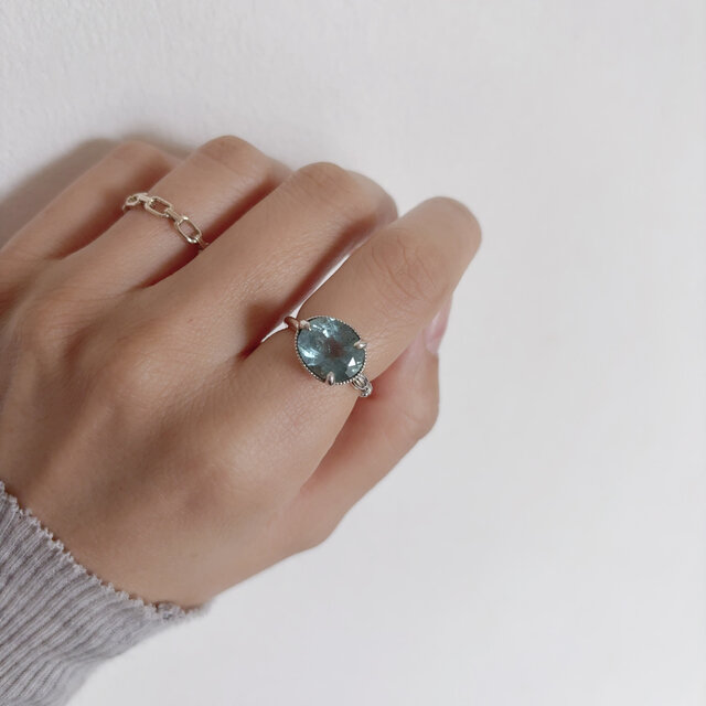 Moss Aquamarine モスアクアマリン リング 【1点限定】 | iichi 日々